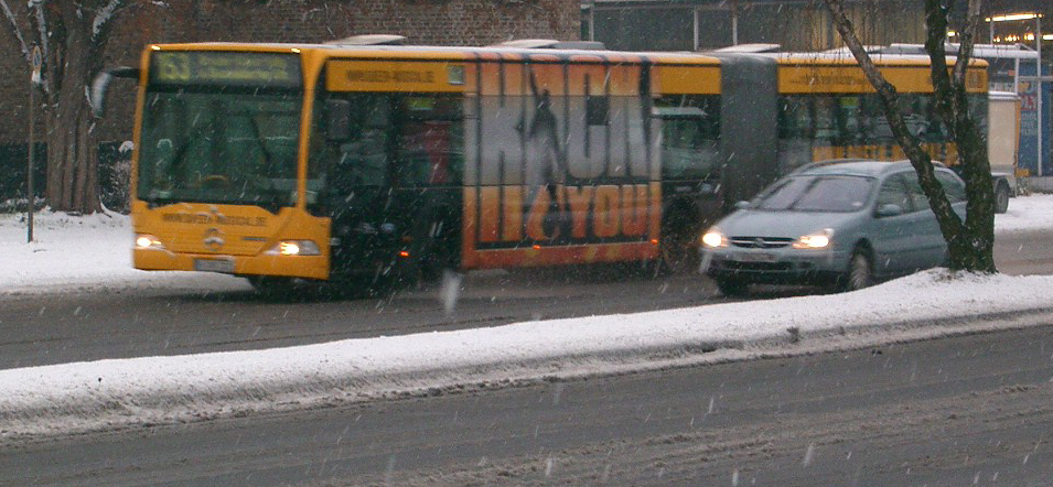 O530G im Schnee bei den KVB