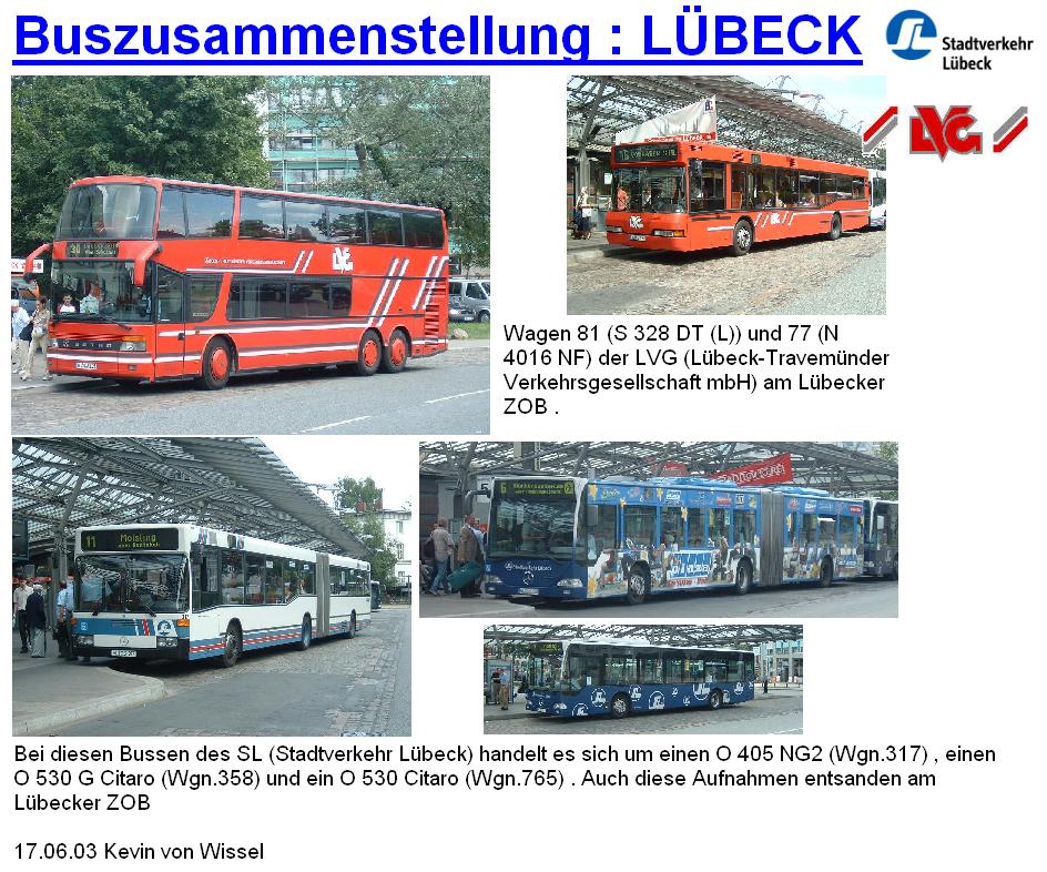 Buszusammenstellung Lübeck