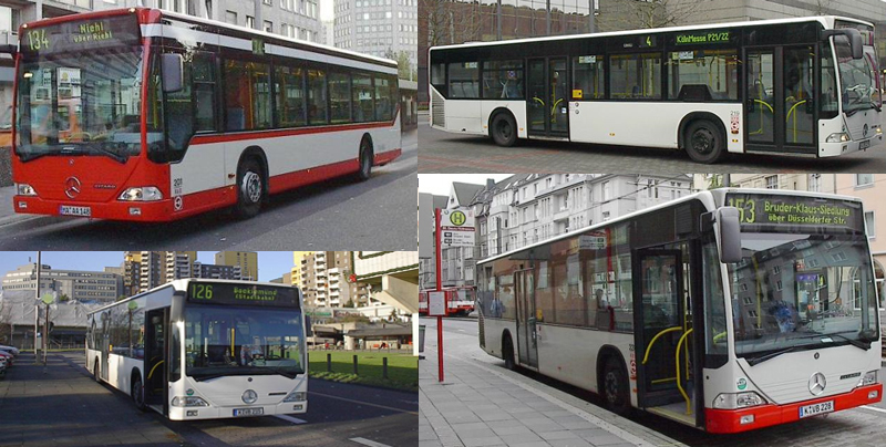 O530 bei den KVB (diverse Farbgebungen)