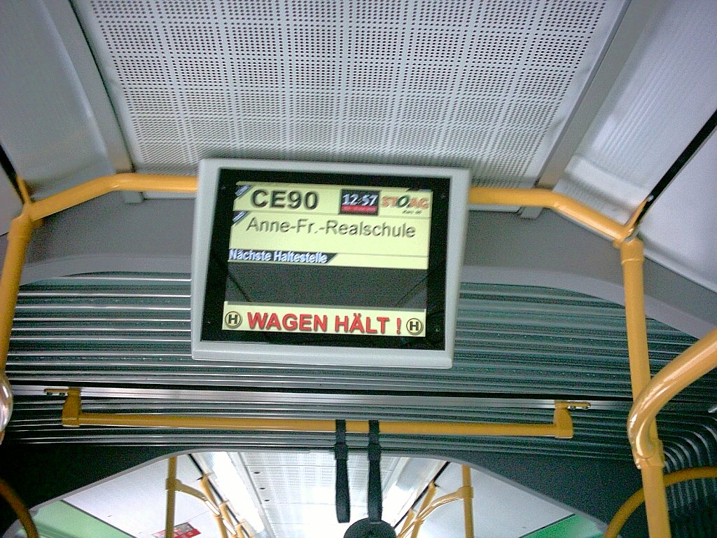 Bildschirm im Citaro G, Oberhausen