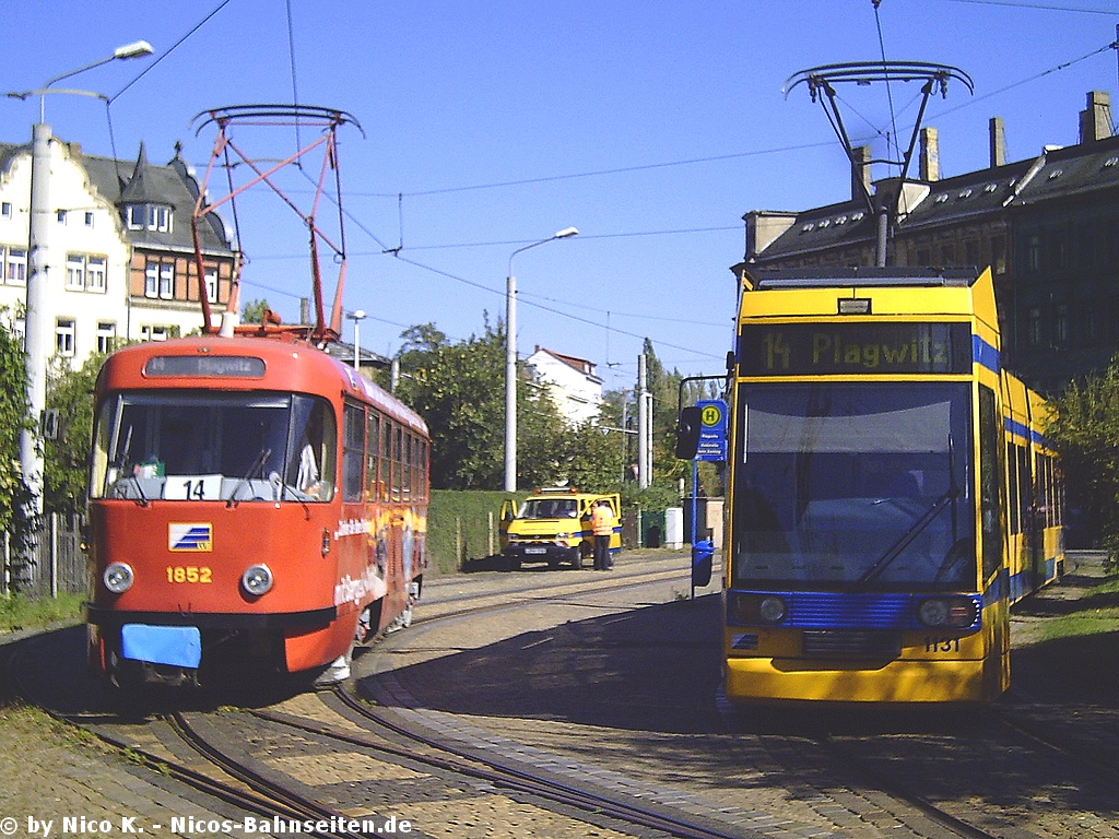 T4D 1852 und NGT8 1131 in Plagwitz