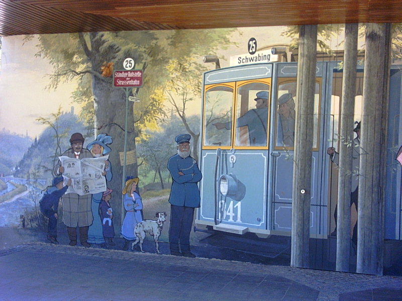 Straßenbahn-Wandmalerie