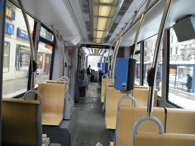 Straßenbahn München Innenansicht