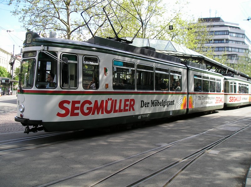 alte Straßenbahn in A. Königsplatz