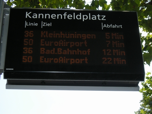 Abfahrtsanzeige Basel