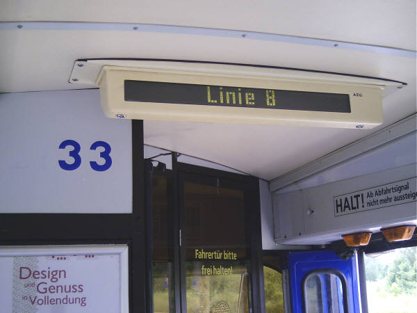 LCD Haltestellenanzeige