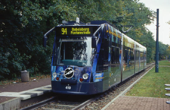 Potsdamer Strassenbahn mit Werbung