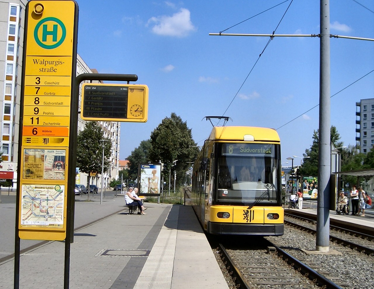 Linie 8 nach Südvorstadt