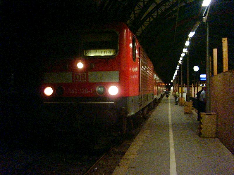 Der letzte Zug, der DD HBF vor 3Uhr verlässt.
