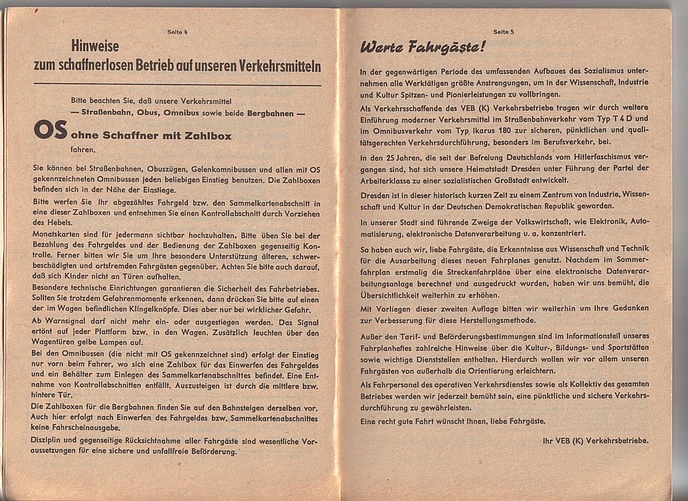 Fahrplanbuch 1970 Vorwort