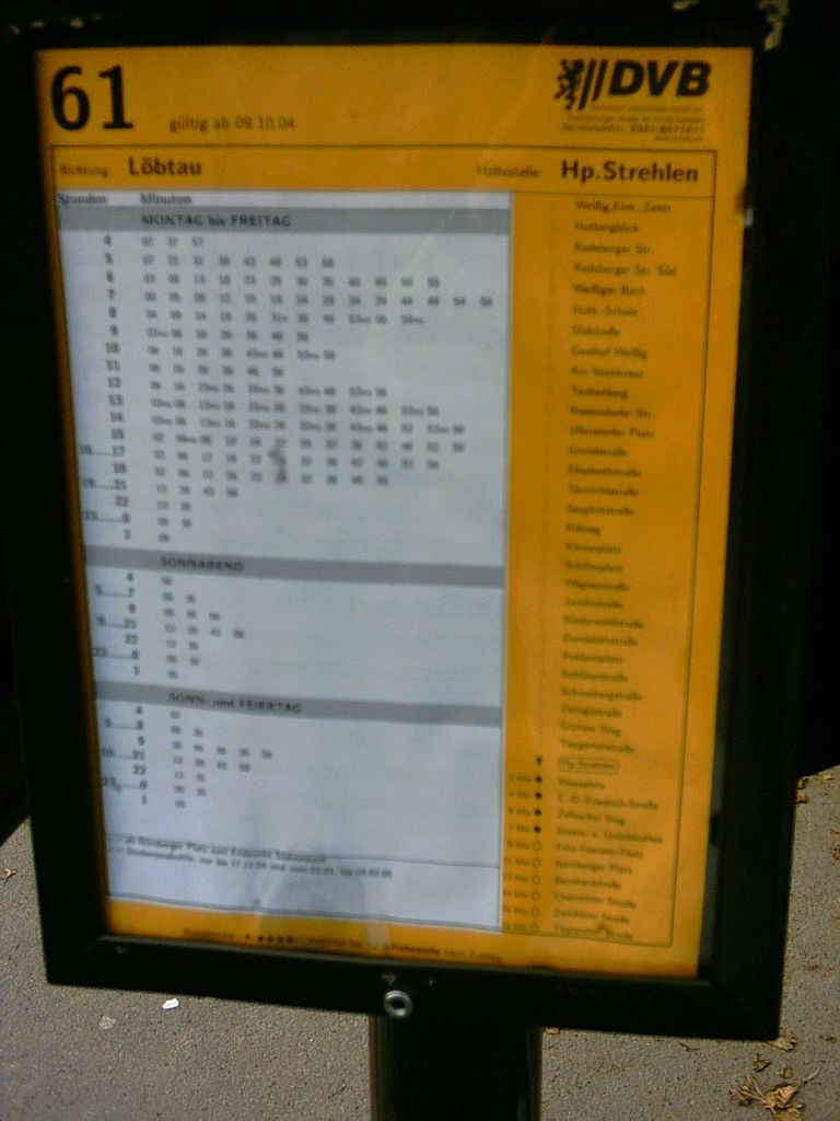 Fahrplan BL61