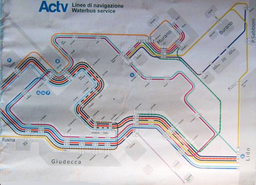 Liniennetz Wasserstraßenbahn
