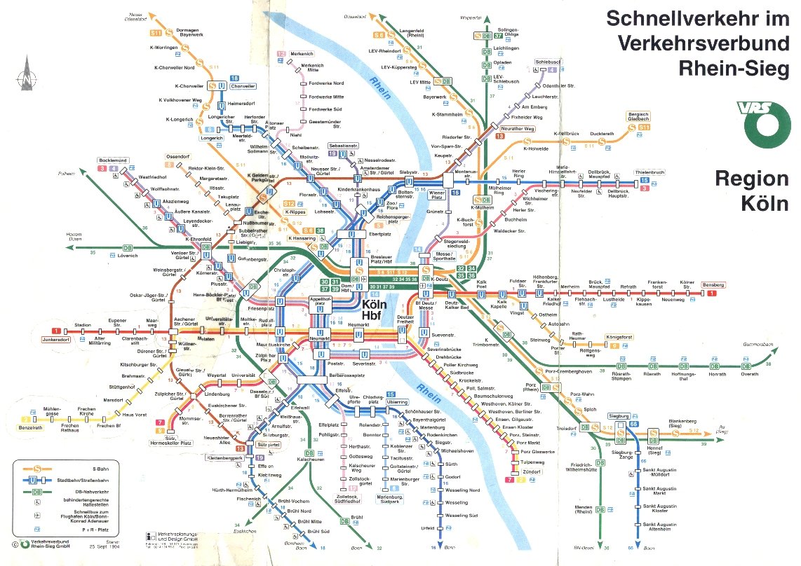 KVB Liniennetz 1994