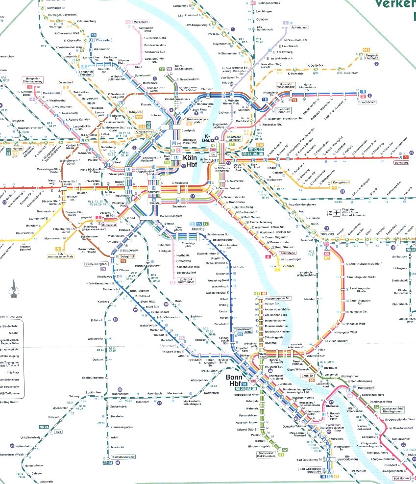 KVB Liniennetz 2003