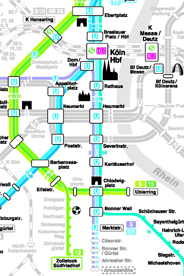 KVB - Liniennetz 2010