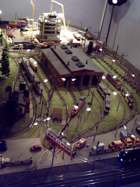 Modell-Strassenbahnhof....