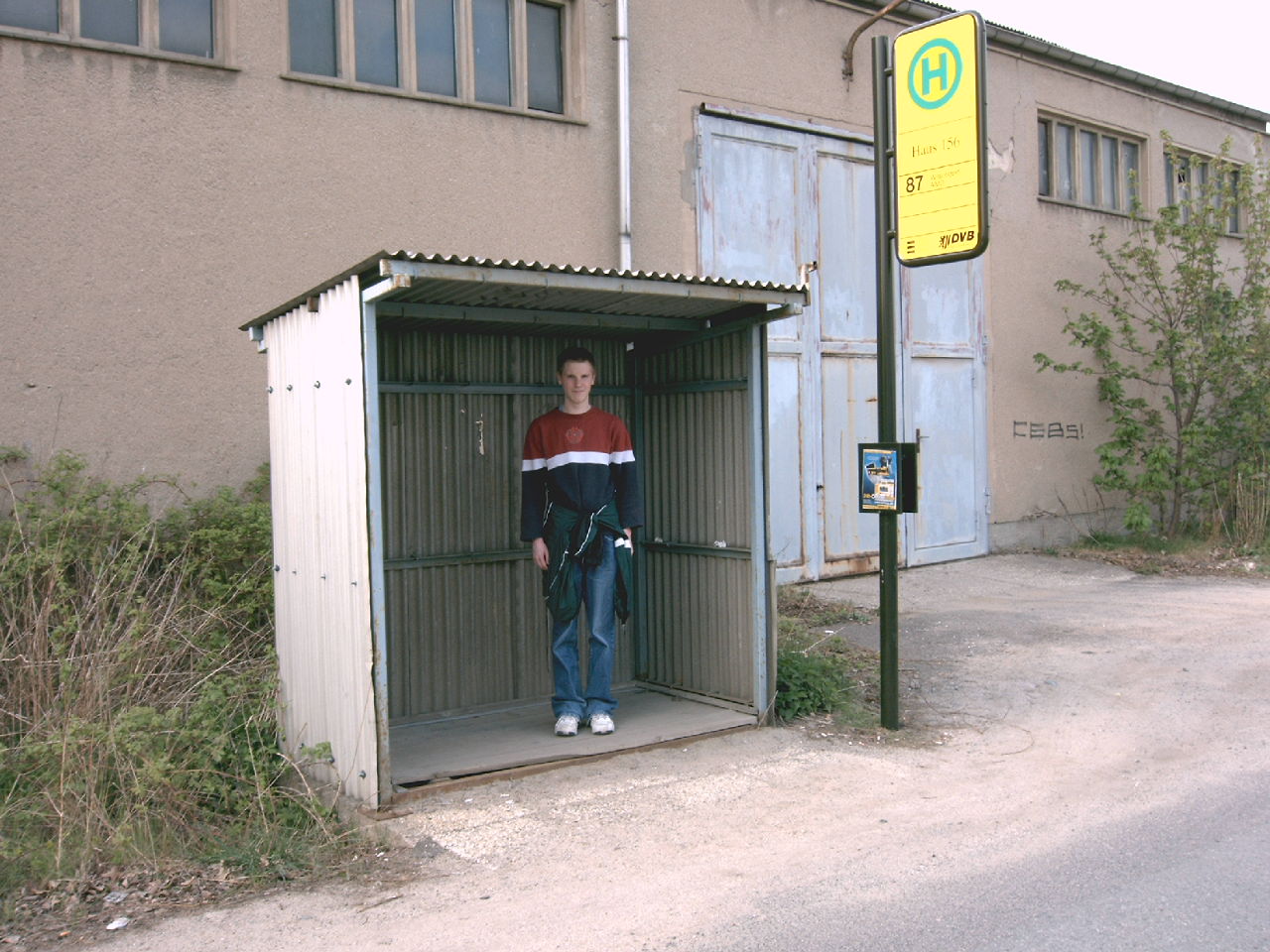 Haltestellenhäuschen (mit Silli)