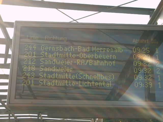 Anzeige in Baden-Baden.