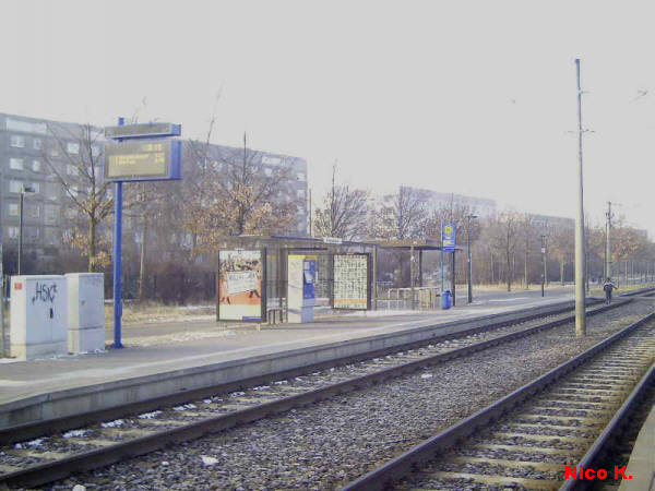 Typische Haltestelle der LVB
