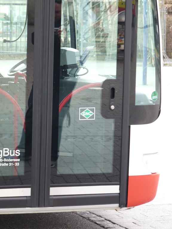 Der Türbereich eines Citaro "GNC"
