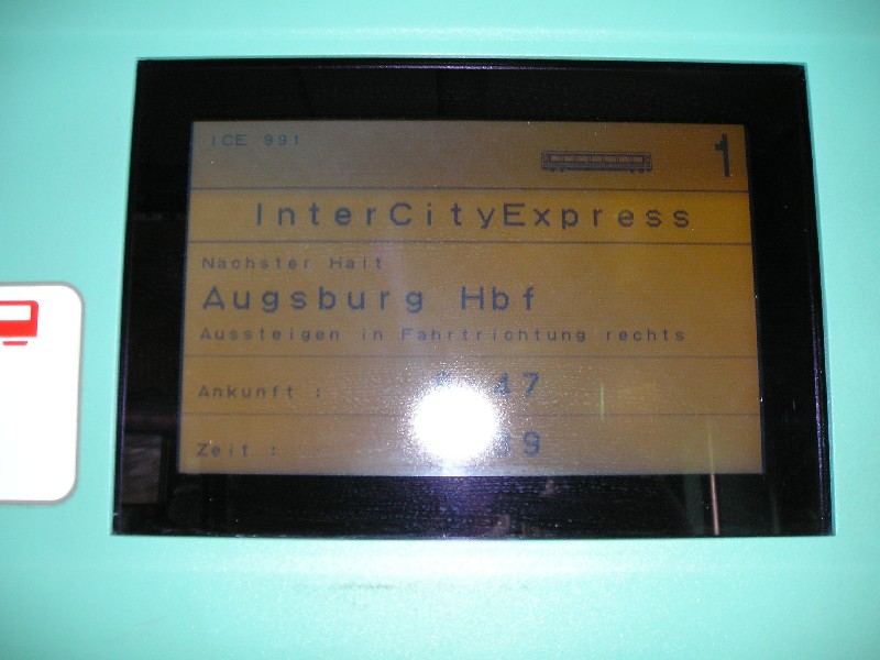 Informationszielanzeige ICE1