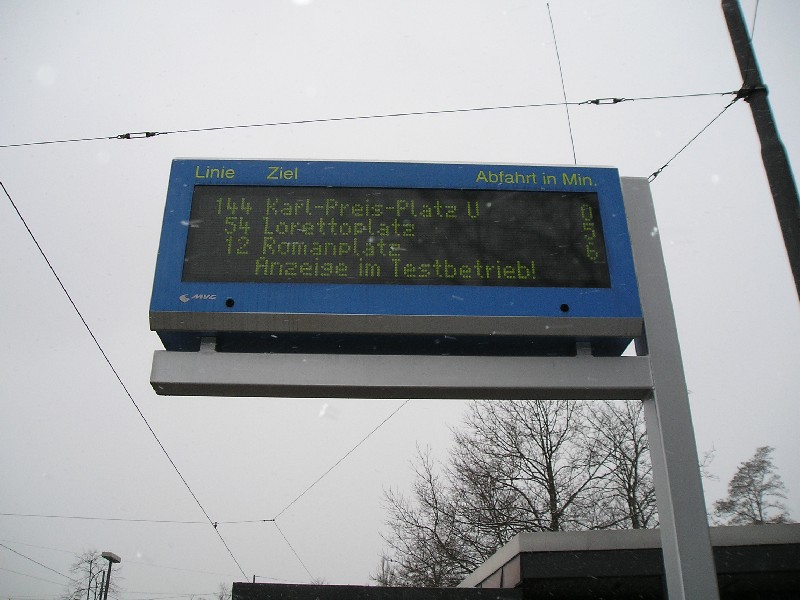 Abfahrtsanzeige Scheidplatz