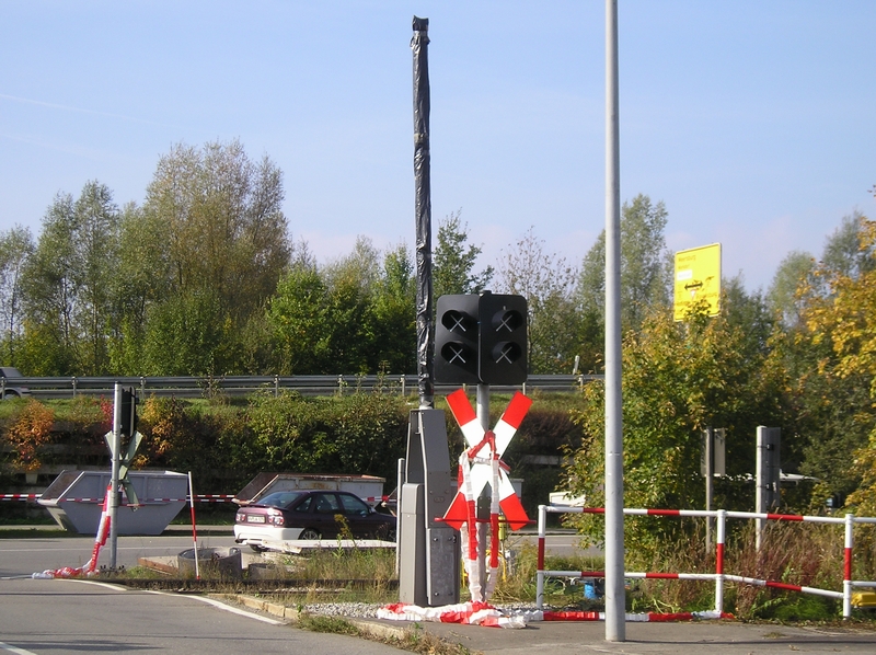 Bahnschranke Bauarbeiten