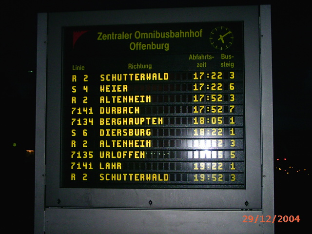 Busanzeige Offenburg