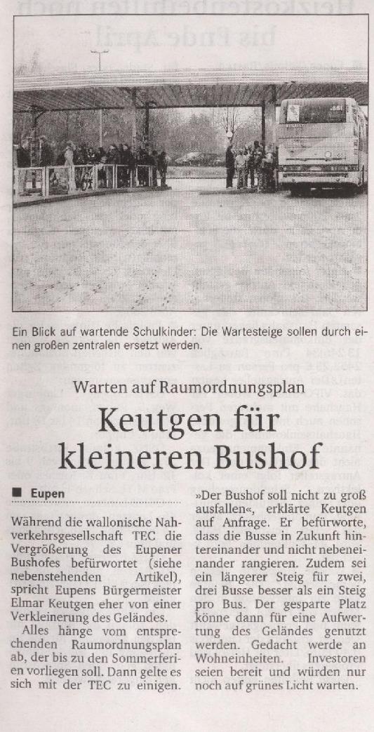 Bürgermeister für kleineren bushof