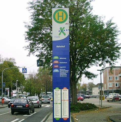 Haltestellenschild Stadtbus Bruchsal