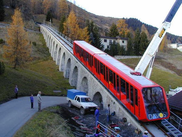 Standseilbahn in Davos (Schweiz) 2