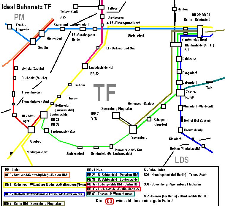 Ideal Bahn Netz Teltow - Fläming