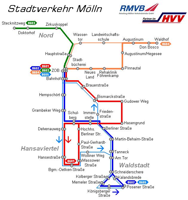 Liniennetz Mölln