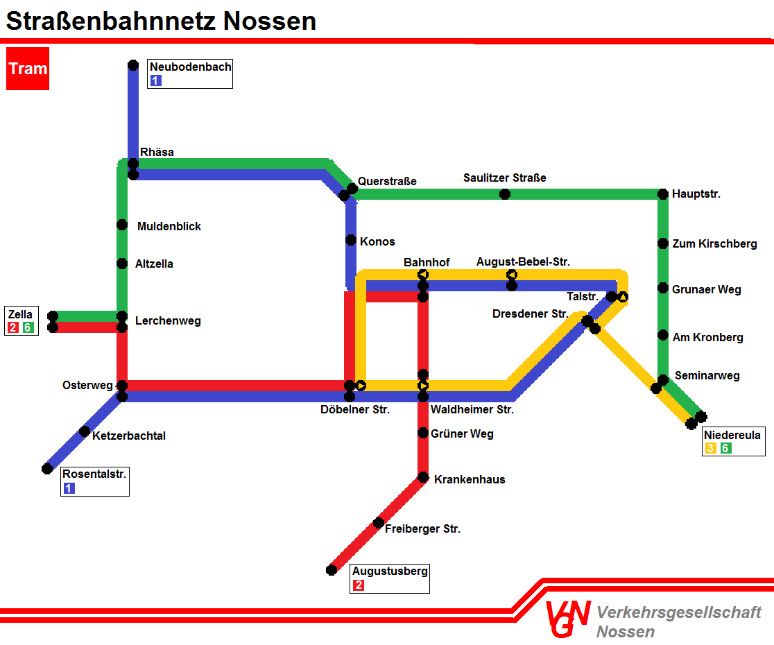 Strassenbahnnetz Nossen