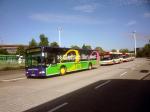 Busse auf dem Busbahnhof in Leverkusen-Mitte