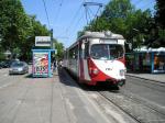 Alte OEG Straßenbahn an der Stadtbücherei