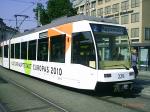 KA Straßenbahn mit Sonderlackierung