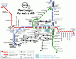 Alter Freiburger Liniennetzplan