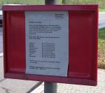 Hinweis wegen entfernten Fahrplan