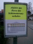 Abfahrtsplan SEV in Aulendorf am Bahnhof