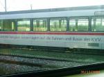 Werbung auf Stadtbahn des KVV